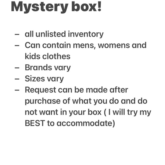 Mystery box! Women’s, men’s and kids unlisted invenotry - Picture 2 of 2